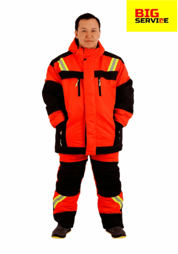 Костюм рабочий мужской зимний «Восток» красный