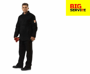 Костюм сварщика цельноспилковый лето черный