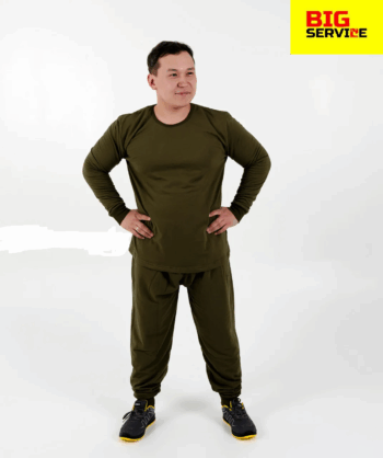 Нательное белье хаки с начесом