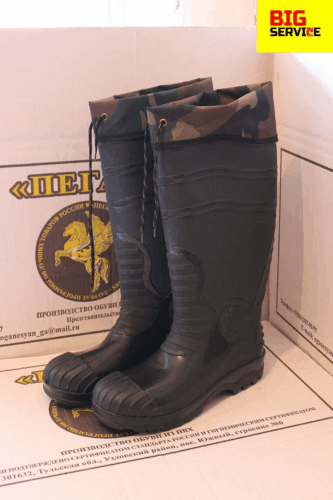 Сапоги резиновые с чулком мужские